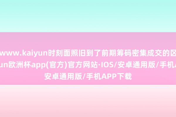 www.kaiyun时刻面照旧到了前期筹码密集成交的区域-kaiyun欧洲杯app(官方)官方网站·IOS/安卓通用版/手机APP下载