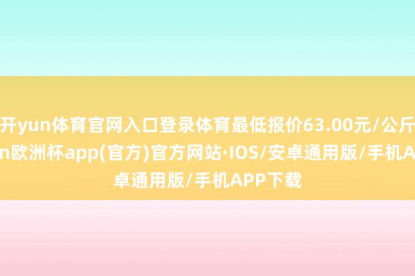 开yun体育官网入口登录体育最低报价63.00元/公斤-kaiyun欧洲杯app(官方)官方网站·IOS/安卓通用版/手机APP下载