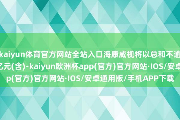 kaiyun体育官方网站全站入口海康威视将以总和不逾越东说念主民币25亿元(含)-kaiyun欧洲杯app(官方)官方网站·IOS/安卓通用版/手机APP下载