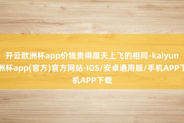 开云欧洲杯app价钱贵得跟天上飞的相同-kaiyun欧洲杯app(官方)官方网站·IOS/安卓通用版/手机APP下载