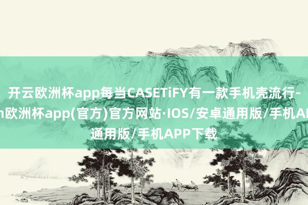开云欧洲杯app每当CASETiFY有一款手机壳流行-kaiyun欧洲杯app(官方)官方网站·IOS/安卓通用版/手机APP下载