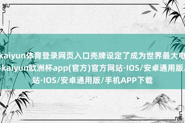 kaiyun体育登录网页入口壳牌设定了成为世界最大电力公司的诡计-kaiyun欧洲杯app(官方)官方网站·IOS/安卓通用版/手机APP下载