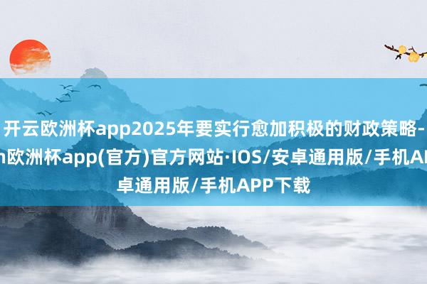 开云欧洲杯app2025年要实行愈加积极的财政策略-kaiyun欧洲杯app(官方)官方网站·IOS/安卓通用版/手机APP下载