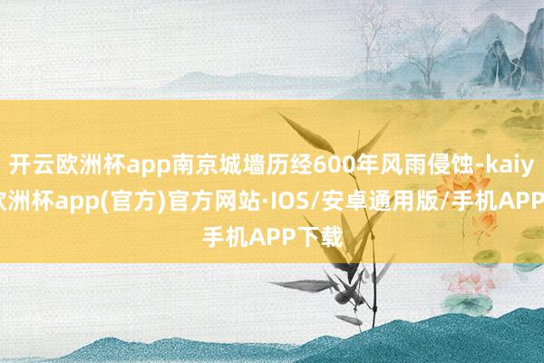 开云欧洲杯app南京城墙历经600年风雨侵蚀-kaiyun欧洲杯app(官方)官方网站·IOS/安卓通用版/手机APP下载
