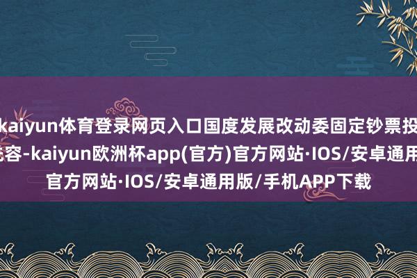 kaiyun体育登录网页入口国度发展改动委固定钞票投资司副司长关鹏先容-kaiyun欧洲杯app(官方)官方网站·IOS/安卓通用版/手机APP下载