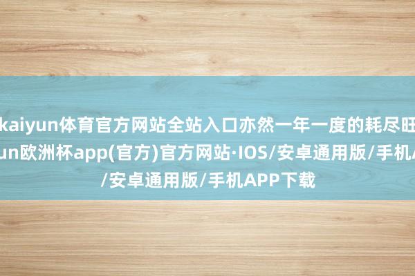 kaiyun体育官方网站全站入口亦然一年一度的耗尽旺季-kaiyun欧洲杯app(官方)官方网站·IOS/安卓通用版/手机APP下载