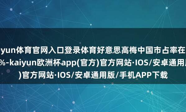 开yun体育官网入口登录体育好意思高梅中国市占率在第四季回升至15.6%-kaiyun欧洲杯app(官方)官方网站·IOS/安卓通用版/手机APP下载