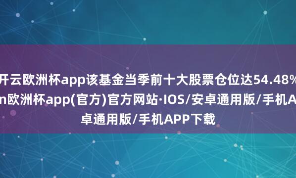 开云欧洲杯app该基金当季前十大股票仓位达54.48%-kaiyun欧洲杯app(官方)官方网站·IOS/安卓通用版/手机APP下载