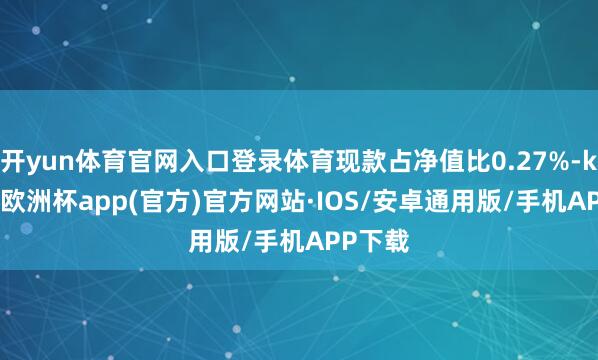 开yun体育官网入口登录体育现款占净值比0.27%-kaiyun欧洲杯app(官方)官方网站·IOS/安卓通用版/手机APP下载