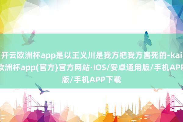 开云欧洲杯app是以王义川是我方把我方害死的-kaiyun欧洲杯app(官方)官方网站·IOS/安卓通用版/手机APP下载